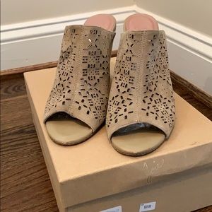 Joie Anita Suede Tan wedge slides